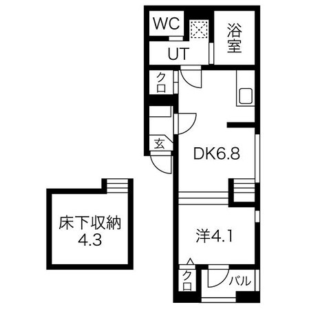 熱田神宮伝馬町駅 徒歩4分 1階の物件間取画像